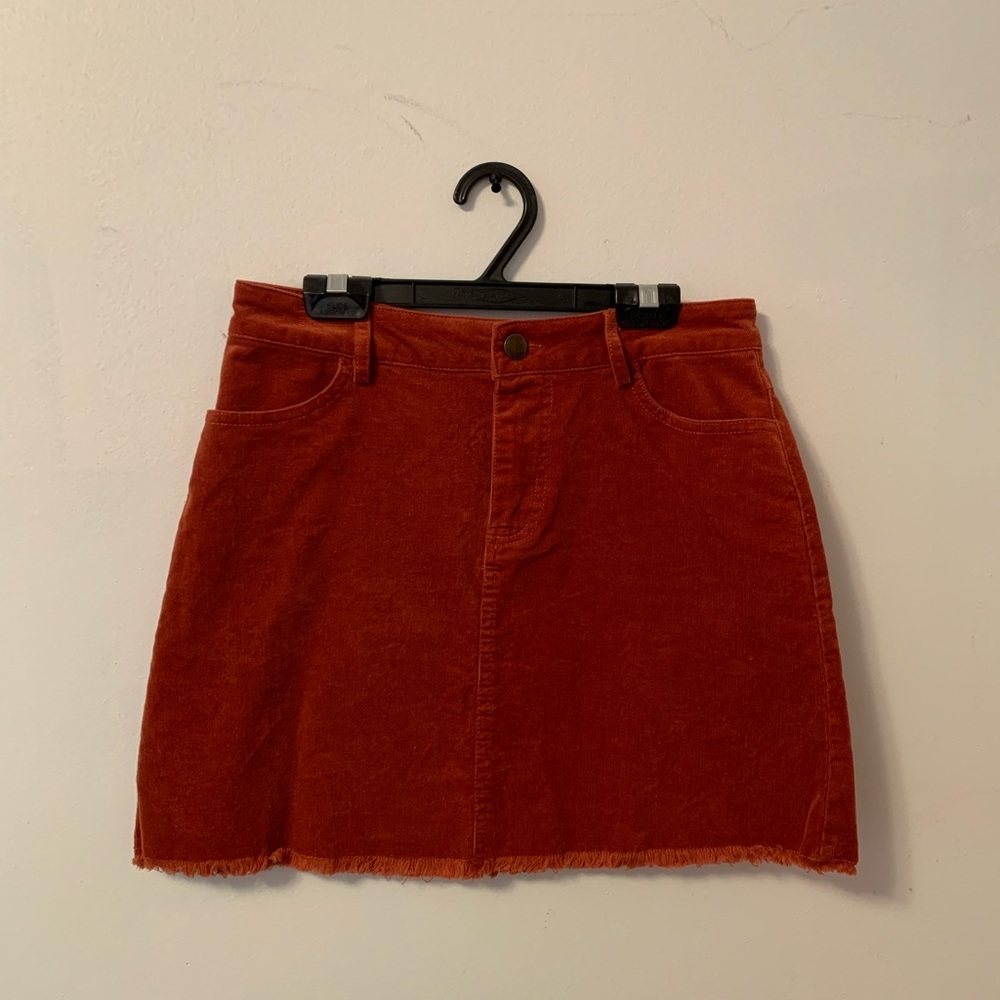 Burnt orange skirt